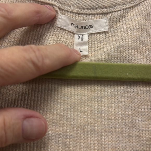 Maurices tan tie top size L - Picture 3 of 3